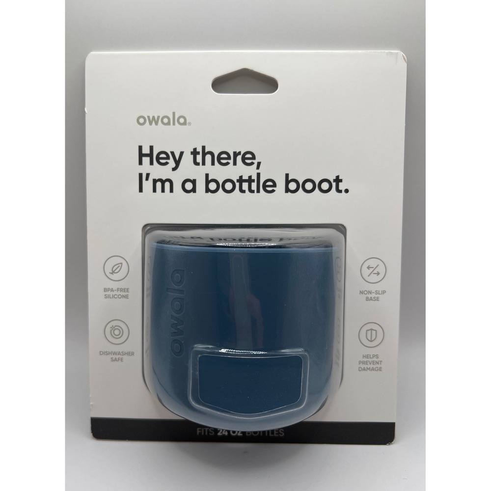 Owala Silicone Bottle Boot Blue for 24 oz Water Bottles Protective Sleeve NEW
